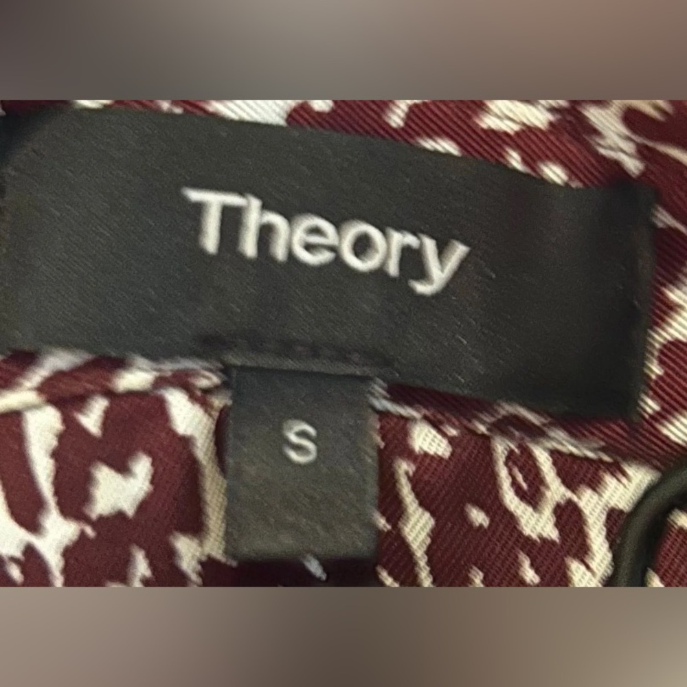 100% Silk Single Button Key Hole Collar Abstract … - image 5